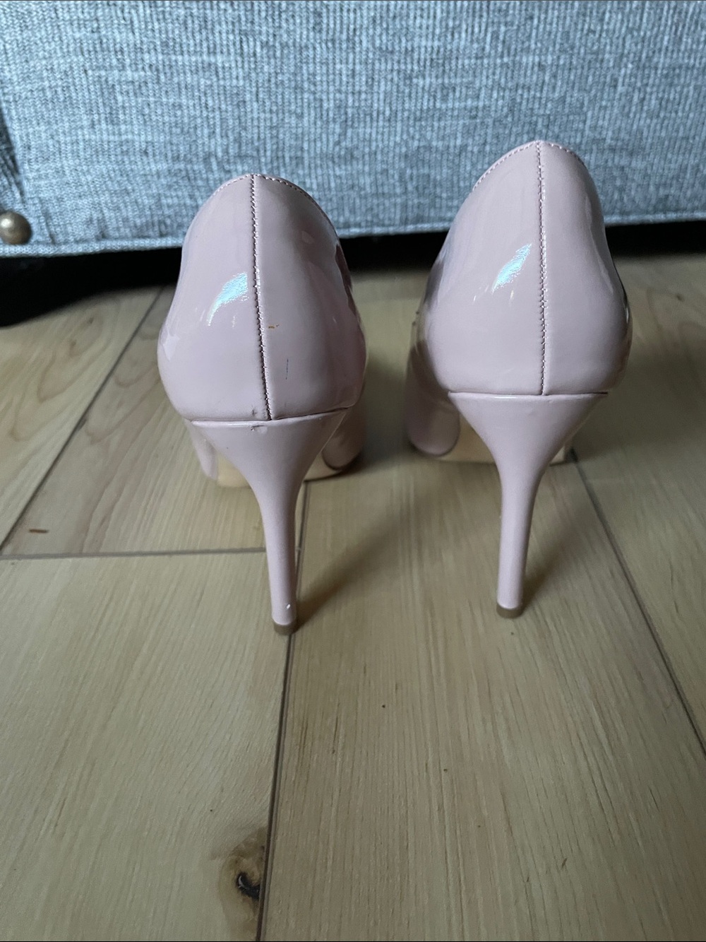 Dream Pairs Patent Pointed-Toe Stiletto Pumps in Blush Pink - Picture 4 of 8